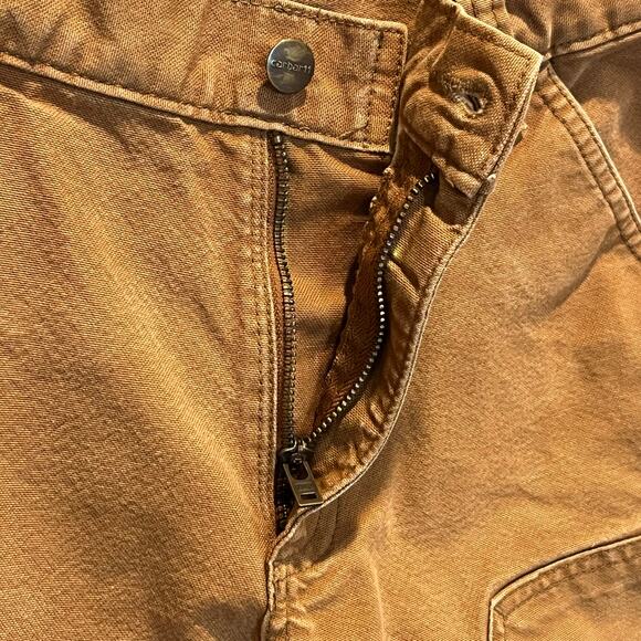 Vintage Carhartt Cropped Double Knee Carpenter Work Pants Size 30 x 32 - Picture 5 of 9
